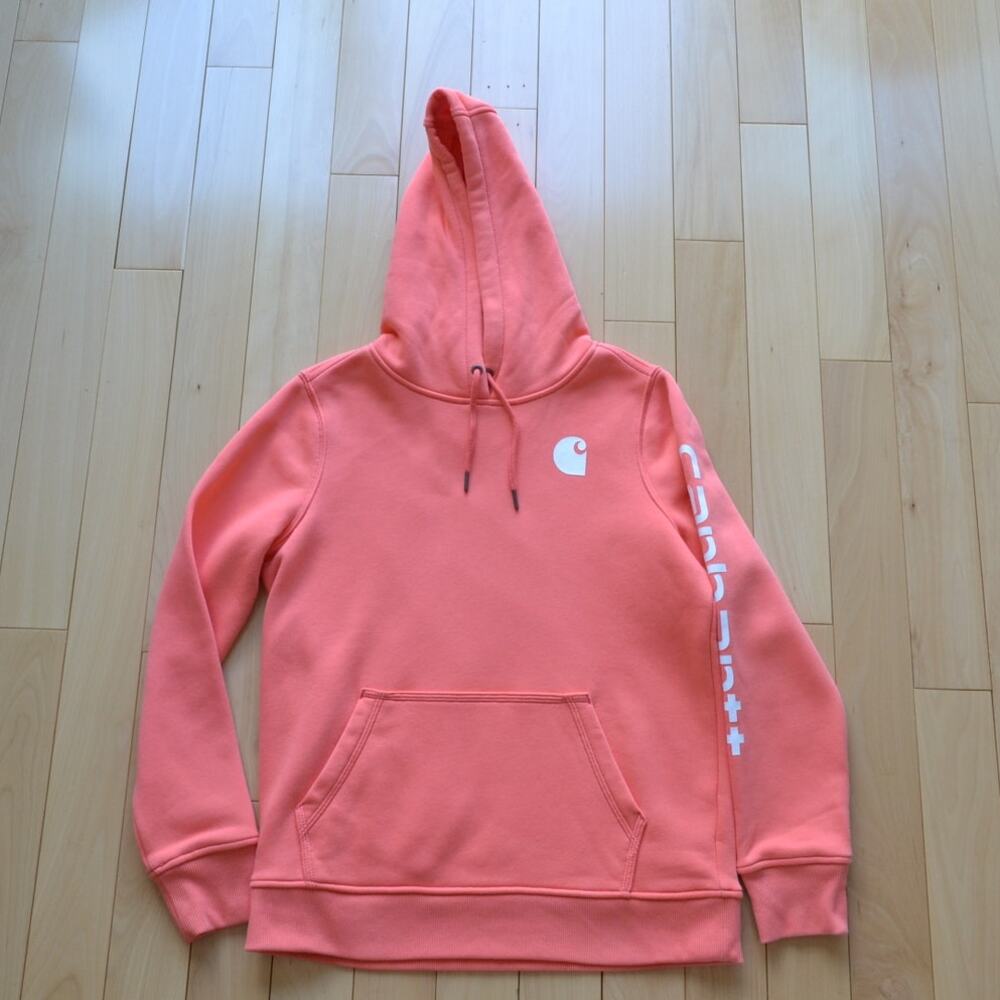 Carhartt Hoodie Sweatshirt Salmon Color Size Medium
